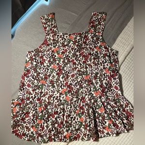 LOFT Square Neck Flutter Hem Tank